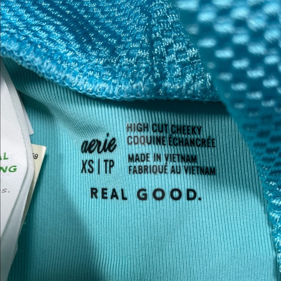 Aerie Aqua Textured Bikini Bottom - Picture 2 of 5